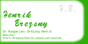 henrik brezsny business card